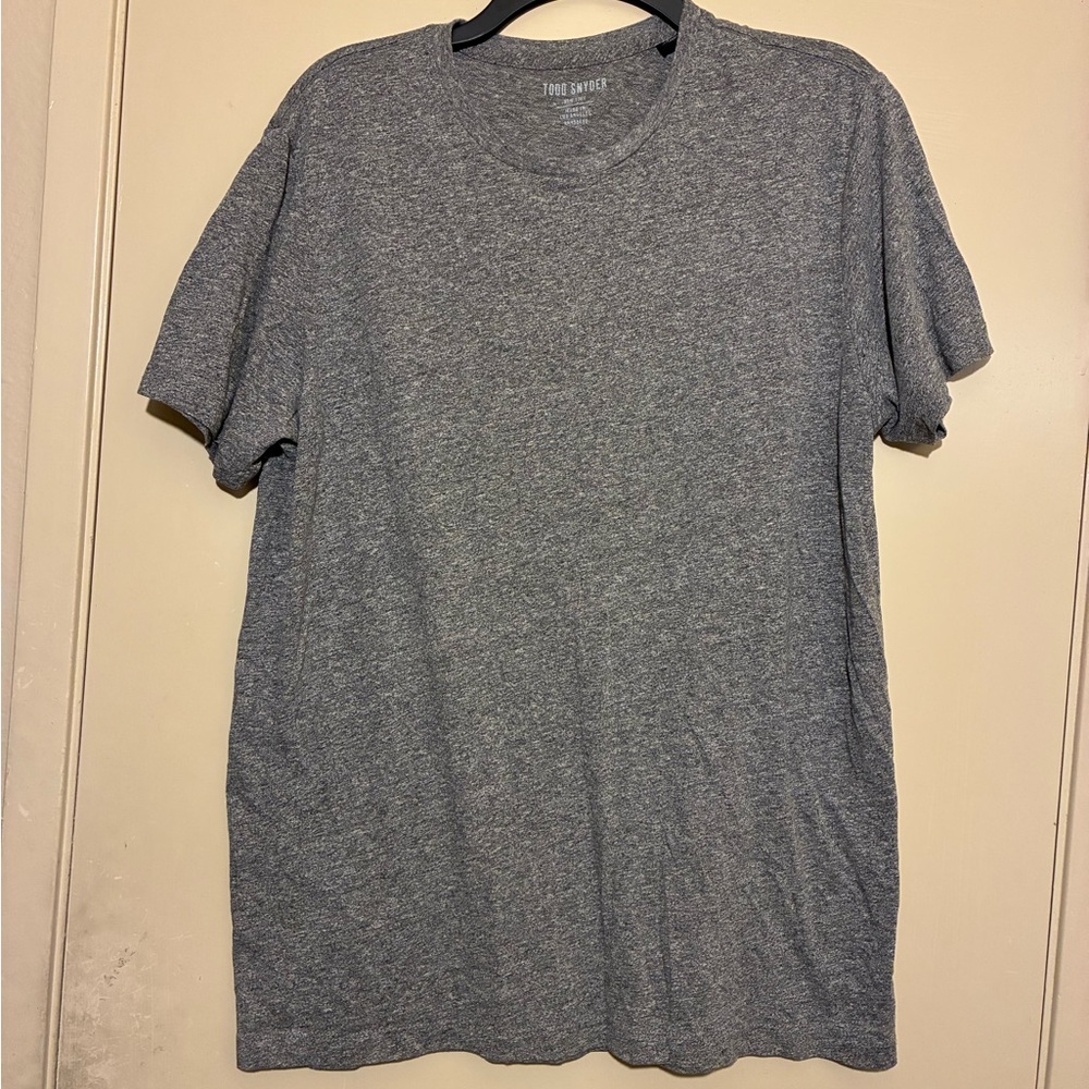 Todd Snyder blank premium jersey tee tshirt Sz L short sleeve gray heather
